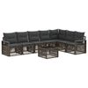 vidaXL Tuinbankenset 8 pcs Grijs poly rattan
