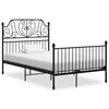 vidaXL Bedframe metaal zwart 120x200 cm