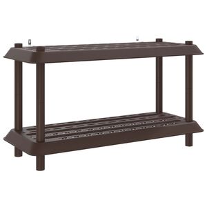 vidaXL Plankenunit 2-laags 100 x 40 x 55,5 cm PP Bruin