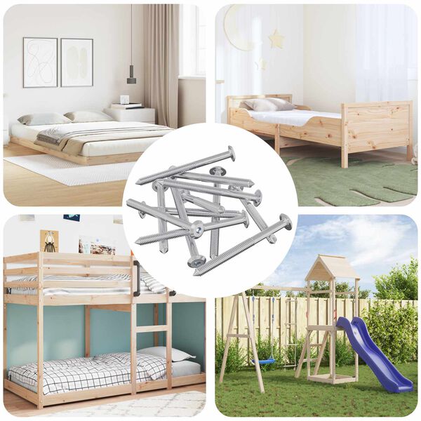 vidaXL Meubelschroeven 1400 pcs Zilver Staal