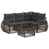 vidaXL Tuinbankenset 5 st Grijs en Donkergrijs poly rattan