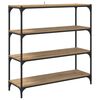 vidaXL Boekenkast 3-laags 100 x 33 x 100 cm Gemonteerd hout en ijzer
