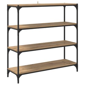 vidaXL Boekenkast 3-laags 100 x 33 x 100 cm Gemonteerd hout en ijzer