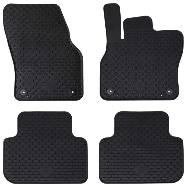 vidaXL Autobodemmat 4 pcs Zwart geschikt voor Audi Q3 TPE