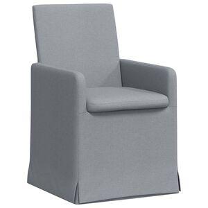 vidaXL Eettafelstoelen 2 st Stof Lichtgrijs 57 x 67 x 95 cm