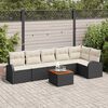 vidaXL Tuin Sofa Set 7 pcs Zwart en wit