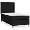 vidaXL Boxspring met matras stof zwart 90x190 cm