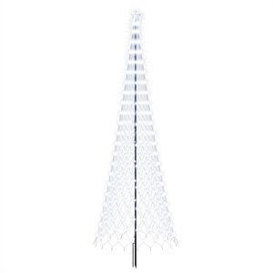 vidaXL LED Kerstboom 400 cm 450 LED's Koel wit IJzer Zwart