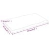 vidaXL Tafelblad natuurlijke rand 80x50x(2-4) cm eikenhout lichtbruin