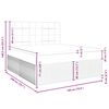 vidaXL Boxspring met matras stof blauw 180x200 cm