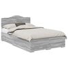 vidaXL Bedframe met lade Grijs Sonoma 135 x 190 cm Bewerkt hout