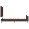 vidaXL Bedframe met hoofdeinde Donkerbruin 90 x 190 cm Stof