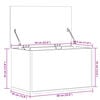vidaXL Opbergbox 60x35x35 cm bewerkt hout zwart