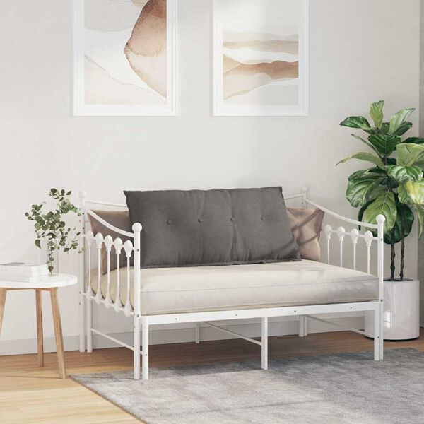 vidaXL Rugkussen Lichtgrijs 100 x 50 cm Cordstof