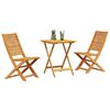 vidaXL Vouw Bistro Set 3 pcs Bruin Massief Acaciahout