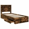 vidaXL Bedframe met lade met hoofdeinde met opslag Bewerkt hout