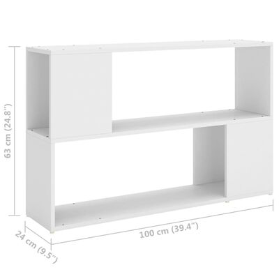 vidaXL Boekenkast 100x24x63 cm bewerkt hout wit