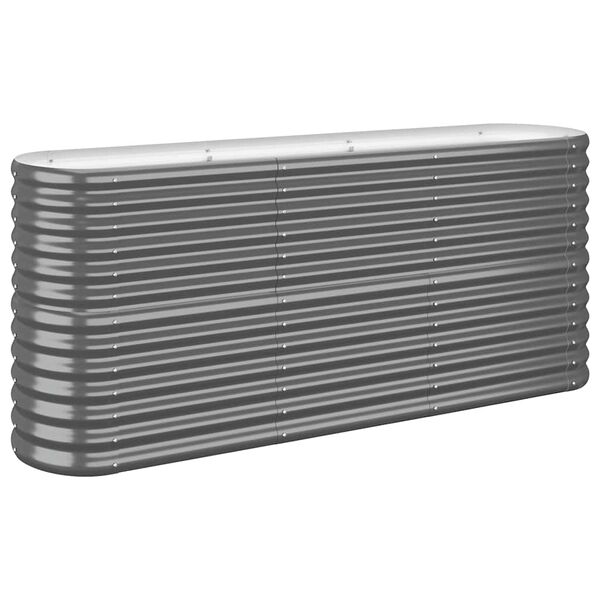 vidaXL Plantenbak 152x40x68 cm gegalvaniseerd staal antracietkleurig