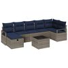 vidaXL Bankstel 8 st 7-Aantal zitplaatsen Grijs en Marineblauw