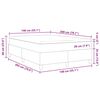 vidaXL Boxspringbed Lichtgrijs en wit. 140 x 200 cm Katoen Stof