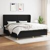 vidaXL Boxspring met matras stof zwart 200x200 cm