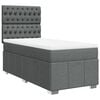 vidaXL Boxspring met matras stof donkergrijs 100x200 cm