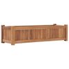 vidaXL Plantenbak verhoogd 100x30x25 cm massief teakhout