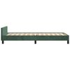 vidaXL Bedframe zonder matras 90x200 cm fluweel donkergroen