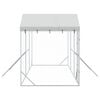 vidaXL Hondenkennel met dak 6x2x2,5 m gegalvaniseerd staal zilverkleur