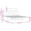 vidaXL Bedframe met hoofdbord metaal wit 140x200 cm