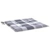 vidaXL Tuinstoelkussens 6 st 40x40x4 cm oxford stof ruitpatroon grijs