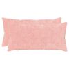 vidaXL Kussensloop 2 st HEERLEN Roze 40 x 80 cm Nep Konijnenbont