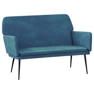 vidaXL Bankje 108x79x79 cm fluweel blauw