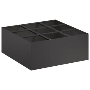 vidaXL Plantenbak Zwart 100 x 100 x 20 cm Koudgewalst staal