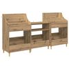 vidaXL Media Planken Set 3 st Artisanaal eiken 212 x 46 x 112 cm