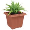 vidaXL Vierkante Bloempot 6 pcs Baksteenrood 28,5 x 28,5 x 22 cm