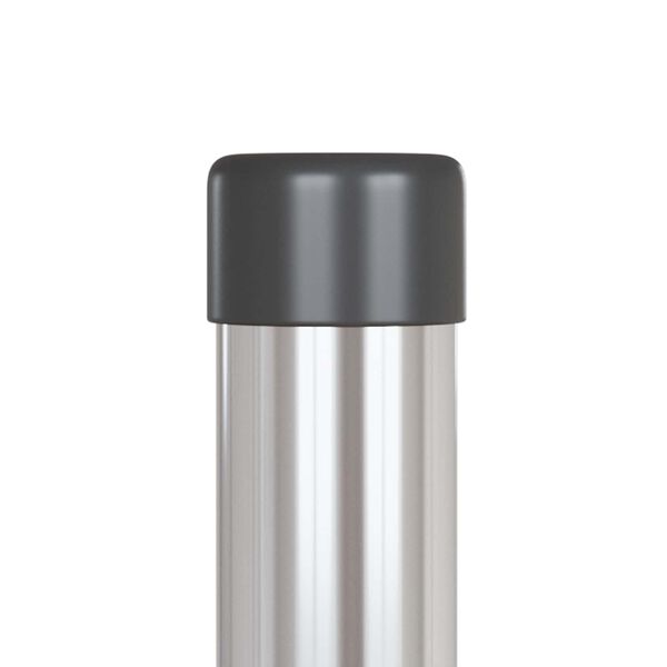 vidaXL Afrasteringspaal 2 pcs Zilver 50 cm Poedergecoat staal