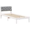 vidaXL Bedframe Wit en lichtgrijs 80 x 200 cm Massief grenenhout