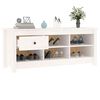vidaXL Schoenenkast 110x38x45,5 cm massief grenenhout wit