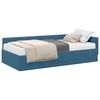 vidaXL Hoekbedframe met Matras Anders 2 st Blauw Fluweel