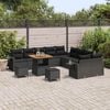 vidaXL Tuin Sofa Set 13 pcs Zwart poly rattan