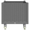 vidaXL Plantenbak met wielen 80x50x54 cm polypropeen lichtgrijs