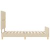vidaXL Bedframe met hoofdeinde Cr&egrave;me 90 x 190 cm Stof