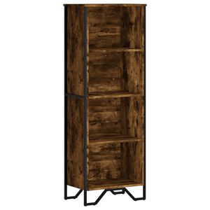 vidaXL Boekenkast 50x31x137,5 cm bewerkt hout gerookt eikenkleurig