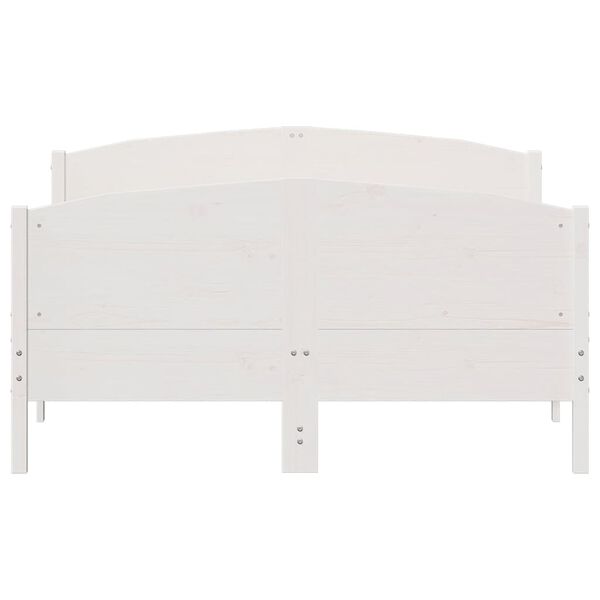 vidaXL Bedframe zonder matras massief grenenhout wit 120x200 cm
