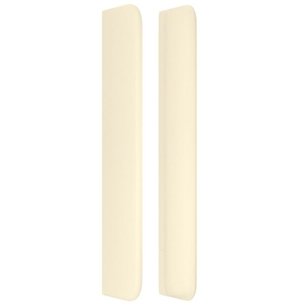 vidaXL Hoofdbord met randen 163x16x118/128 cm kunstleer cr&egrave;mekleurig