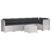 vidaXL 6-Zits Tuin Sofa met Kussens Rattan Look PP Wit