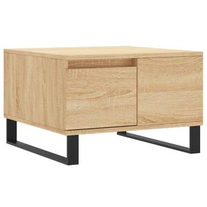 vidaXL Salontafel 55x55x36,5 cm bewerkt hout sonoma eikenkleurig