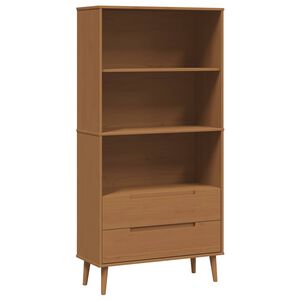 vidaXL Boekenkast MOLDE 85 x 35 x 170,5 cm Massief grenenhout Caramel