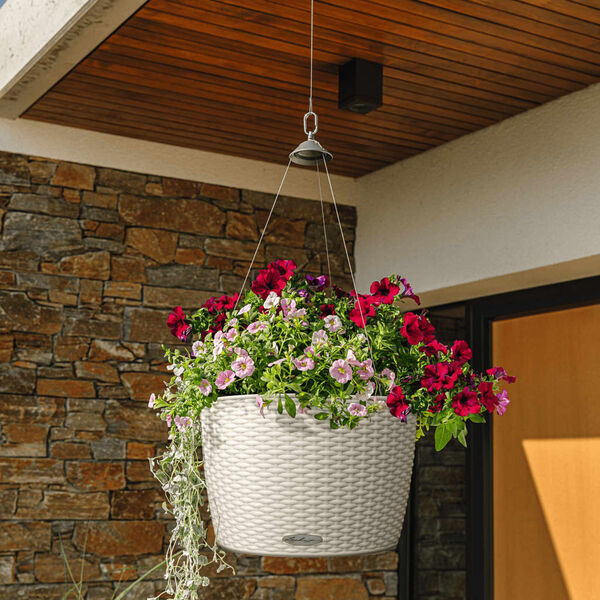 LECHUZA Plantenbak NIDO Cottage 35 ALL-IN-ONE hangend lichtgrijs